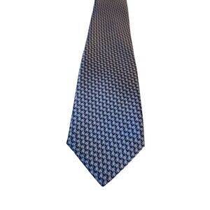 Arrow Blue and Black Necktie Geometric Pattern‎ 100% Silk Neck Tie